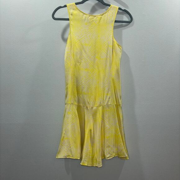 Amanda Uprichard Yellow Silk Drop Waist Sleeveless Dress โ Size P (Petite Small) - Picture 4 of 10